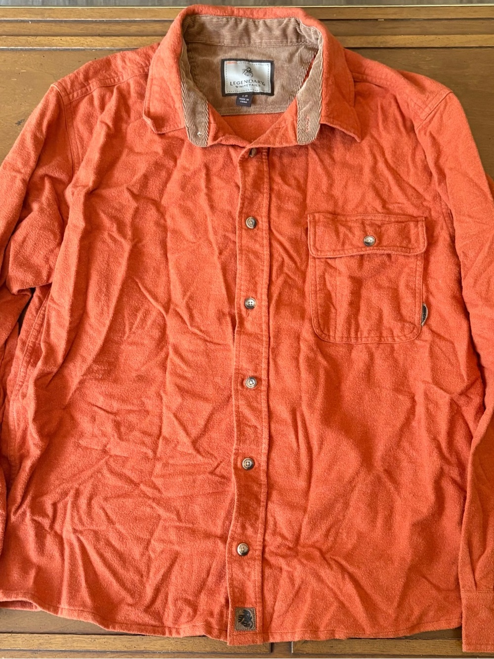 Legendary Whitetails Orange Long-Sleeve Button-Up Shirt